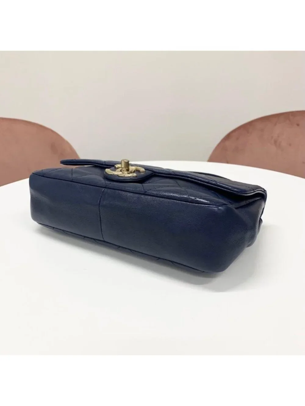 Chanel Quilted CC Logo Lambskin Chain Shoulder